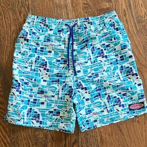 Vineyard Vines Blie and White Swim Shorts